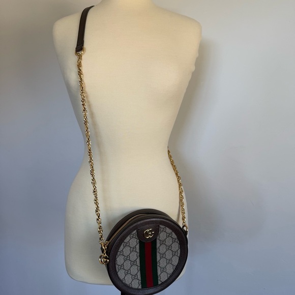 Gucci Mini GG Supreme canvas Ophidia round shoulder &crossbody bag - Picture 1 of 6